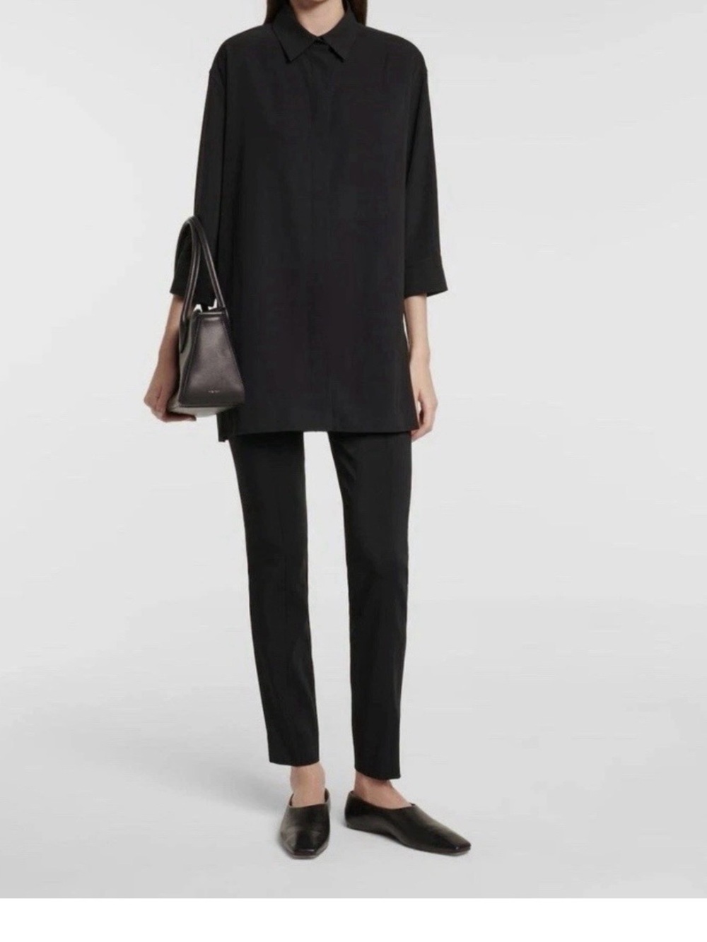 The Row Wool-Blend Skinny Ankle Zip Pant, Size 4